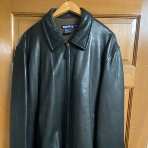 Nautica leather jacket Black XL